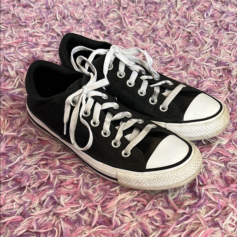 Black and White Canvas Sneakers
